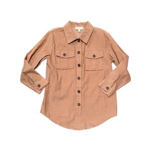 NWT Hayden Girls Mauve Long Sleeve Button Down Shirt